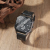 Men's Leisure Quartz Watch And Belt Fivepiece Set With Round Dial Stainless Steel Clasp Imitation Leather Strap Alloy Body