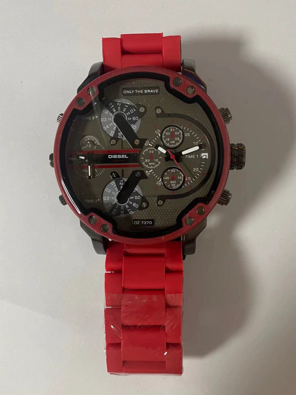 Men's Leisure Quartz Watch With Alloy Band And Stainless Steel Clasp Round Dial