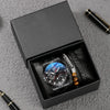 Men's Leisure Quartz Watch With Alloy Band And Stainless Steel Clasp Round Dial