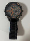 Men's Leisure Quartz Watch With Alloy Band And Stainless Steel Clasp Round Dial