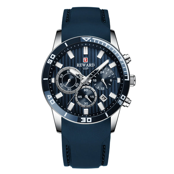 Men's Leisure Quartz Watch With Alloy Case Silicone Strap Round Dial And Spiral Crown