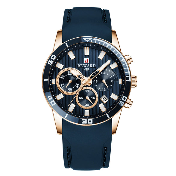 Men's Leisure Quartz Watch With Alloy Case Silicone Strap Round Dial And Spiral Crown