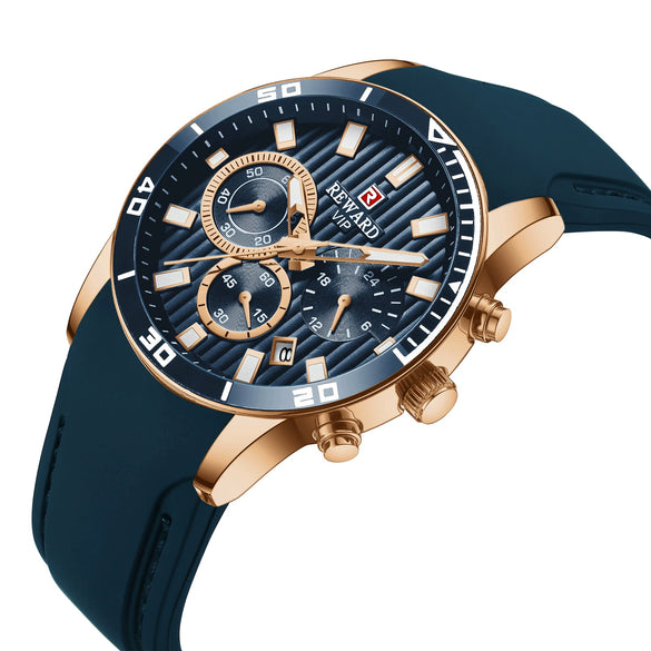 Men's Leisure Quartz Watch With Alloy Case Silicone Strap Round Dial And Spiral Crown