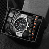 Men's Leisure Quartz Watch With Diecast Case Pu Strap And Round Dial