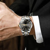 Men's Leisure Quartz Watch With Luminous Waterproof Double Calendar Zinc Alloy Case Alloy Strap And Round Dial