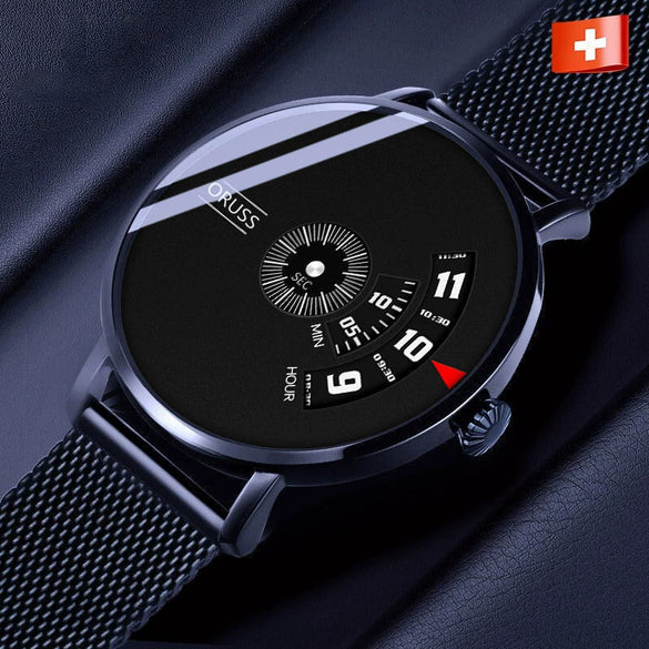 Men's Leisure Quartz Watches Stainless Steel Case And Strap Round Dial Waterproof