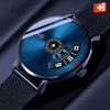 Men's Leisure Quartz Watches Stainless Steel Case And Strap Round Dial Waterproof
