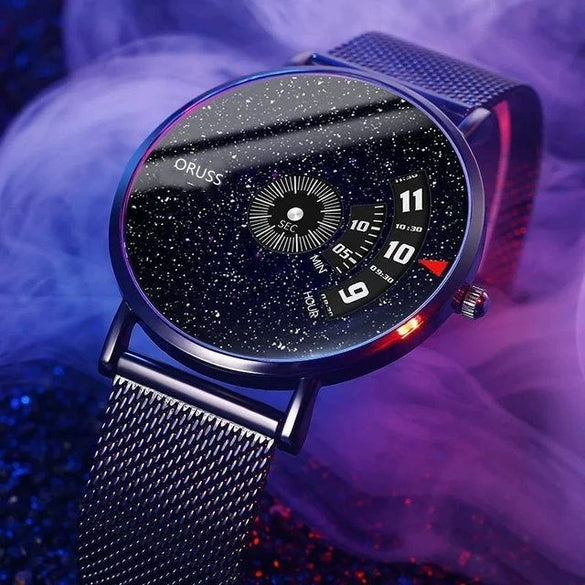 Men's Leisure Quartz Watches Stainless Steel Case And Strap Round Dial Waterproof