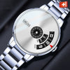 Men's Leisure Quartz Watches Stainless Steel Case And Strap Round Dial Waterproof