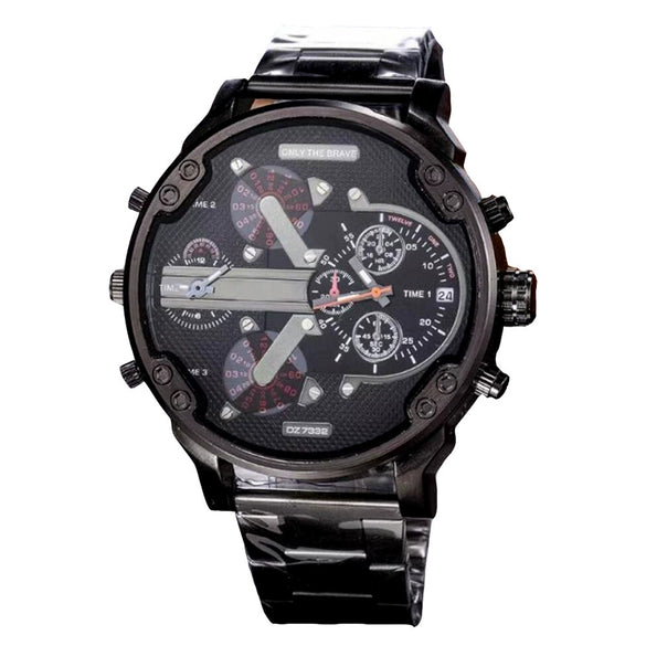 Men's Leisure Stainless Steel And Alloy Quartz Round Dial Watch
