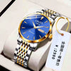 Men's Leisure Style Stainless Steel Ultrathin Round Dial Waterproof Quartz Wristwatch