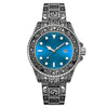 Men's Luminous Calendar Retro Carved Art Watch Metal Mineral Strengthened Glass Round Dial