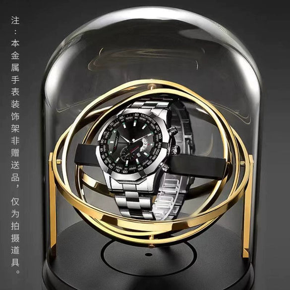 Men's Luminous Waterproof Automatic Non Mechanical Watch With Fine Steel Belt And Round Dial