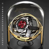 Men's Luminous Waterproof Automatic Non Mechanical Watch With Fine Steel Belt And Round Dial