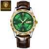 Men's Luxury Business Style Quartz Watch With Alloy Case Genuine Leather Strap And Stainless Steel Buckle Round Dial And Mineral Reinforced Glass Mirror