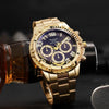 Men's Luxury Leisure Alloy Quartz Watch With Round Dial