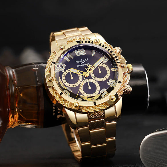 Men's Luxury Leisure Alloy Quartz Watch With Round Dial