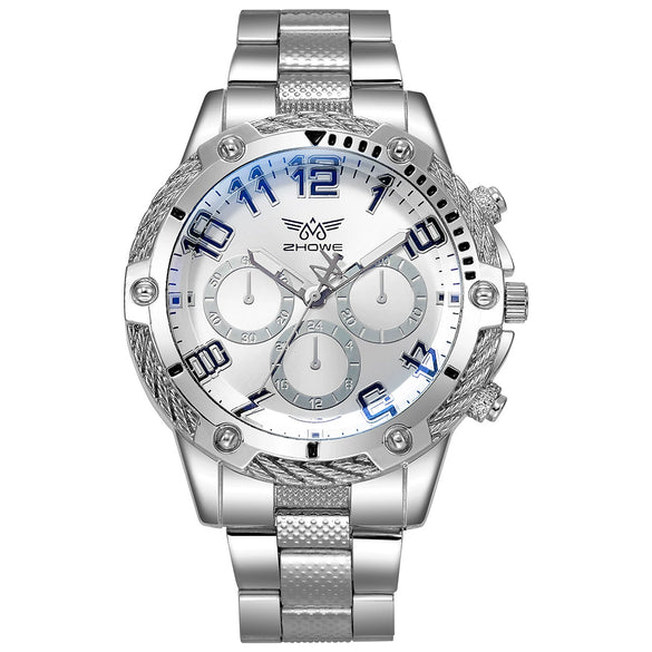 Men's Luxury Leisure Alloy Quartz Watch With Round Dial