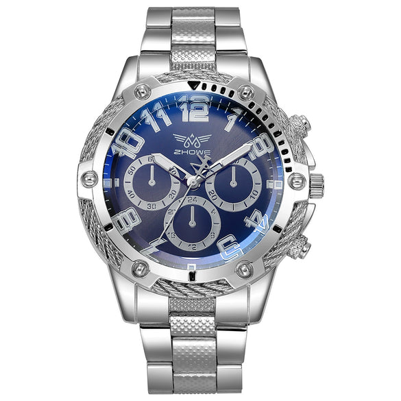 Men's Luxury Leisure Alloy Quartz Watch With Round Dial