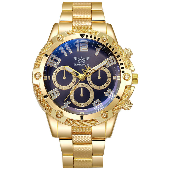 Men's Luxury Leisure Alloy Quartz Watch With Round Dial