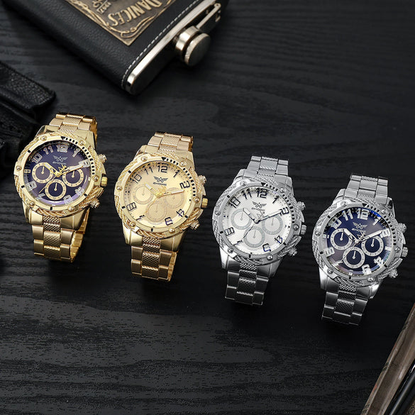 Men's Luxury Leisure Alloy Quartz Watch With Round Dial