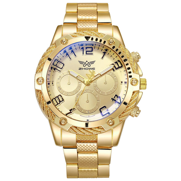 Men's Luxury Leisure Alloy Quartz Watch With Round Dial