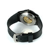 Men's Mechanical Watch Alloy Case Rubber Strap Stainless Steel Pin Buckle Round Dial Transparent Bottom Fashionable Casual