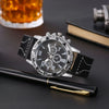 Men's Metal Alloy Stainless Steel Fashion Business Round Digital Quartz Wrist Watch