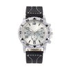 Men's Metal Alloy Stainless Steel Fashion Business Round Digital Quartz Wrist Watch