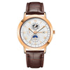 Men's Metal And Pu Quartz Watch With Round Dial Business Style