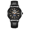 Men's Metal And Pu Quartz Watch With Round Dial Business Style