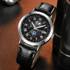 Men's Metal And Pu Quartz Watch With Round Dial Business Style