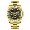Men's Metal And Stainless Steel Band Fashion Round Dial Luminous Quartz Watch