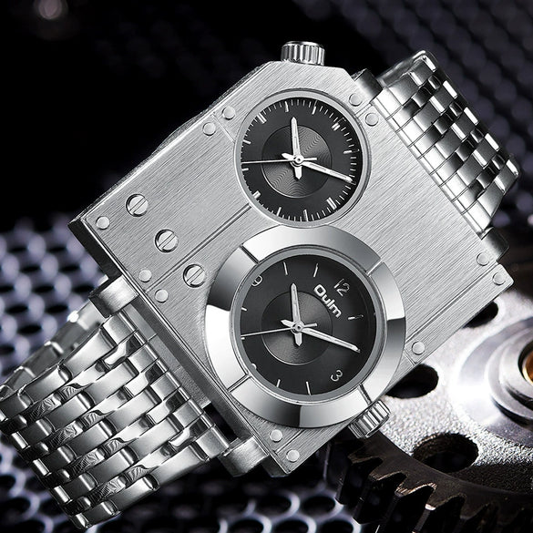 Men's Metal And Stainless Steel Belt Casual Round Dial Watch