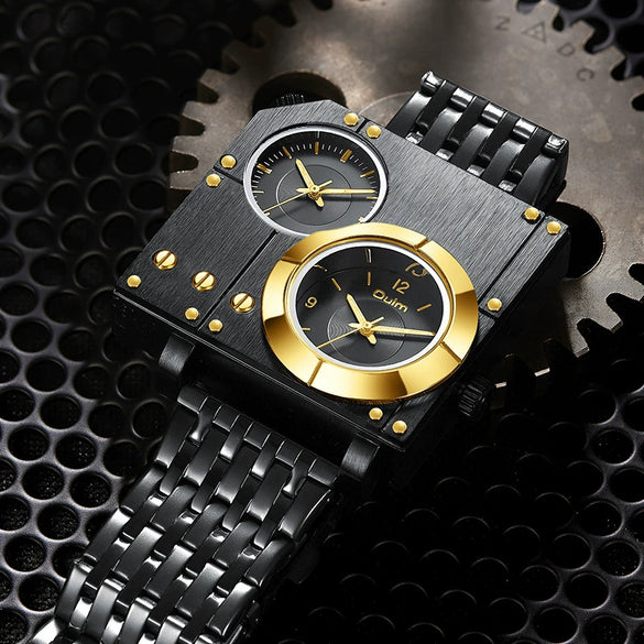 Men's Metal And Stainless Steel Belt Casual Round Dial Watch