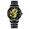 Men's Metal Band Quartz Watch Round Dial Waterproof Fashion Style
