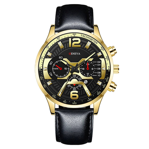 Men's Metal Belt Quartz Watch With Round Dial Fashion Trend Luminous