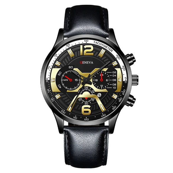 Men's Metal Belt Quartz Watch With Round Dial Fashion Trend Luminous