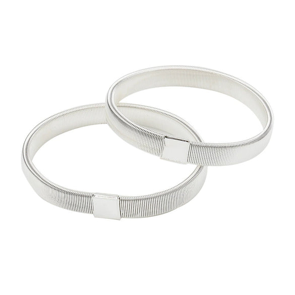 Men's Metal Elastic Arm Ring Bracelet Geometric Electroplated