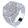Men's Metal Geometric Masonic Totem Ring Electroplated