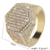 Men's Metal Geometric Masonic Totem Ring Electroplated