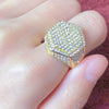 Men's Metal Geometric Masonic Totem Ring Electroplated