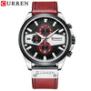 Men's Metal Waterproof Leisure Watch With Round Dial And Imitation Leather Strap