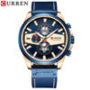 Men's Metal Waterproof Leisure Watch With Round Dial And Imitation Leather Strap