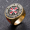 Men's Minimalist Geometric Metal Ring With Electroplating And Templar Cross Design