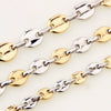 Men's Minimalist Titanium Steel Hiphop Coffee Bean Pig Nose Chain Necklace With Polishing Treatment