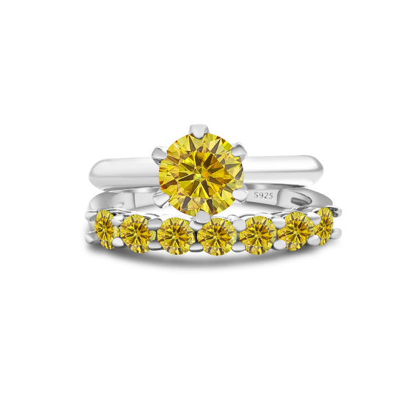 Men's Moissanite Ring S925 Sterling Silver Round Shape