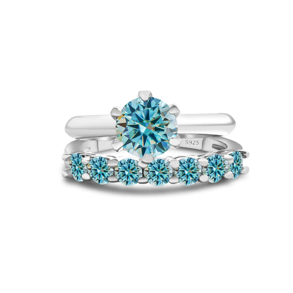 Men's Moissanite Ring S925 Sterling Silver Round Shape