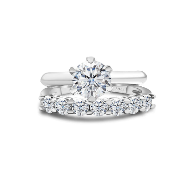 Men's Moissanite Ring S925 Sterling Silver Round Shape