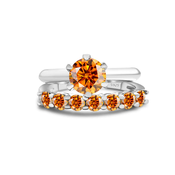 Men's Moissanite Ring S925 Sterling Silver Round Shape